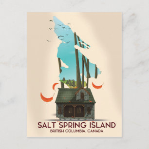 British Columbia Kanada, Salt Vår, Island Vykort