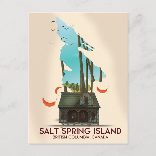 British Columbia Kanada, Salt Vår, Island Vykort (Framsida)