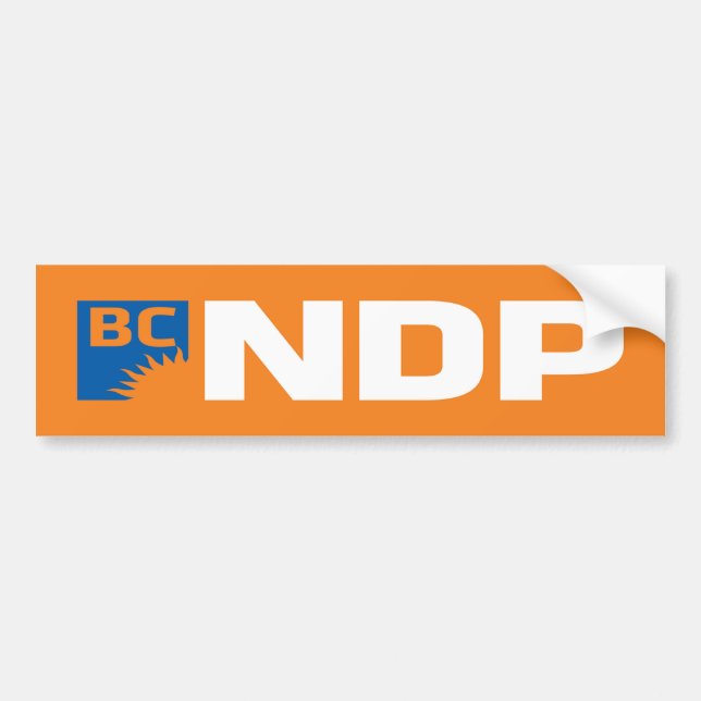 British Columbia NDP Logotyp Bildekal (Framsidan)