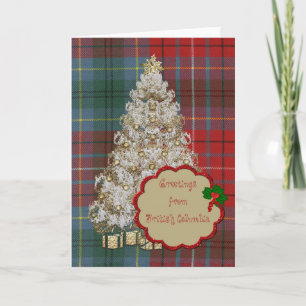 British Columbia Original Provinal Tartan Helgkort