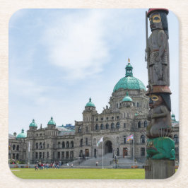 British Columbia Parliament - Victoria, Kanada Underlägg Papper Kvadrat