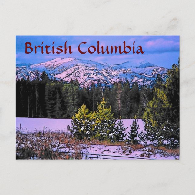 British Columbia Postcard Vykort (Framsida)