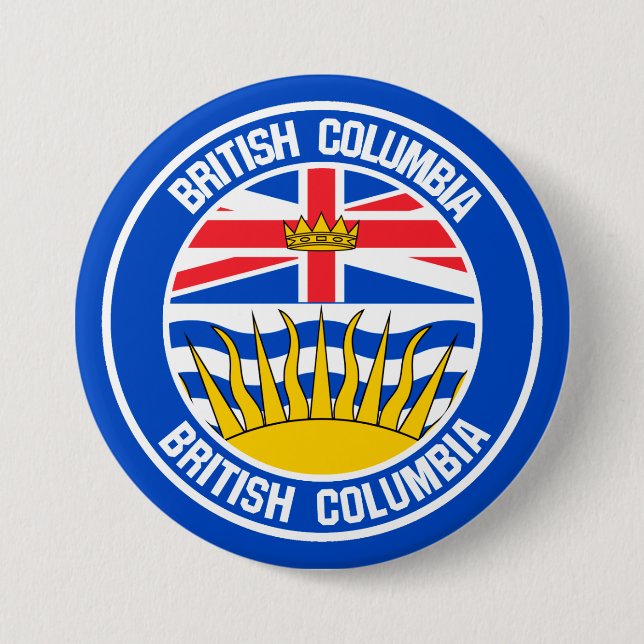 British Columbia Round Emblem Knapp (Framsida)