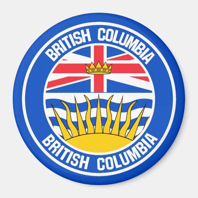 British Columbia Round Emblem Magnet (Framsidan)