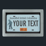 British Columbia Sasquatch License Plate<br><div class="desc">Mörken silhuette av Sasquatch (Bigfoot) på en tom brittisk colombiansk registreringsskylt. Lägg till din egen text. Kontakta mig för speciella förfrågningar. License tallrikar för ytterligare stater och andra enheter (kanadensiska provinser, utländska land) på begäran. Om man bor eller reser i landsbygdsområden i nordvästra Stilla havet kan man möjligen ha kom...</div>