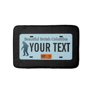 British Columbia Sasquatch License Plate Badrumsmatta