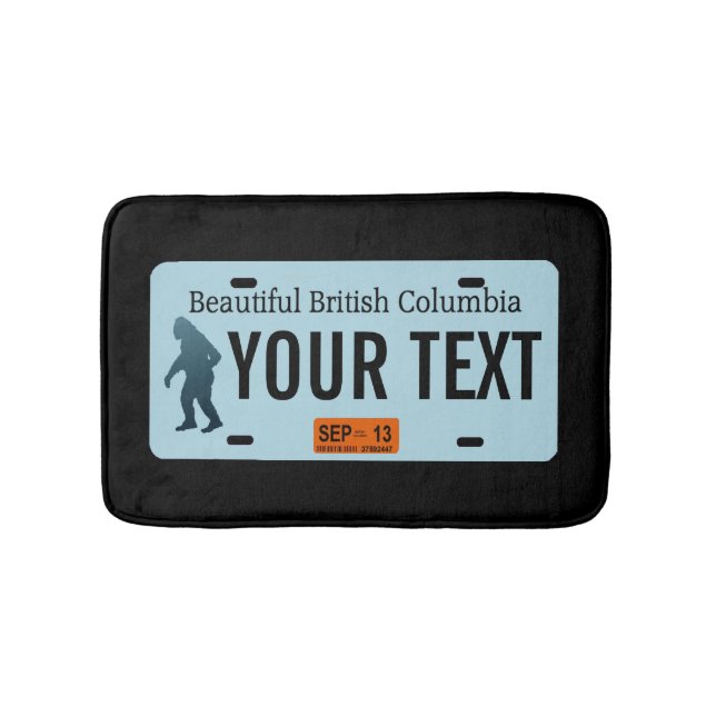 British Columbia Sasquatch License Plate Badrumsmatta (Framsidan)