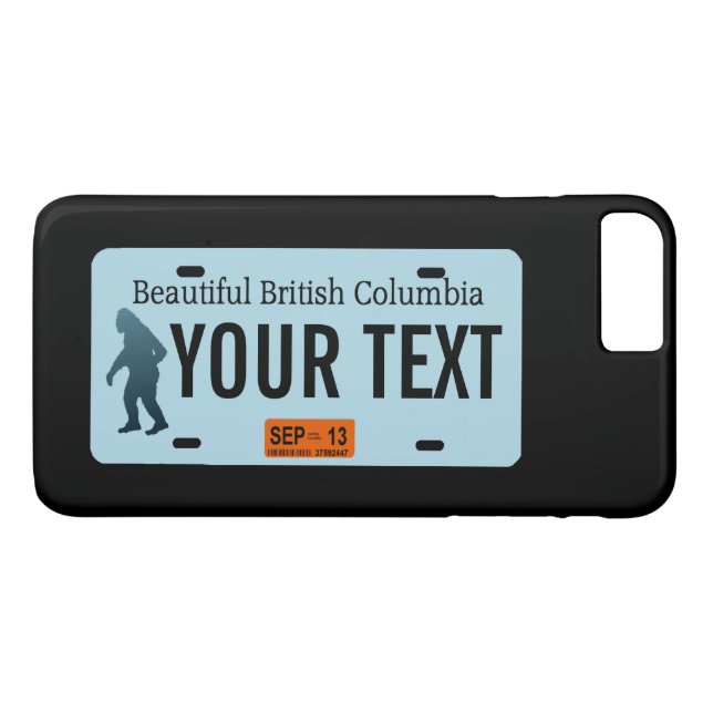 British Columbia Sasquatch License Plate Case-Mate iPhone Skal (Baksida (horisontal))