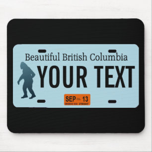 British Columbia Sasquatch License Plate Musmatta