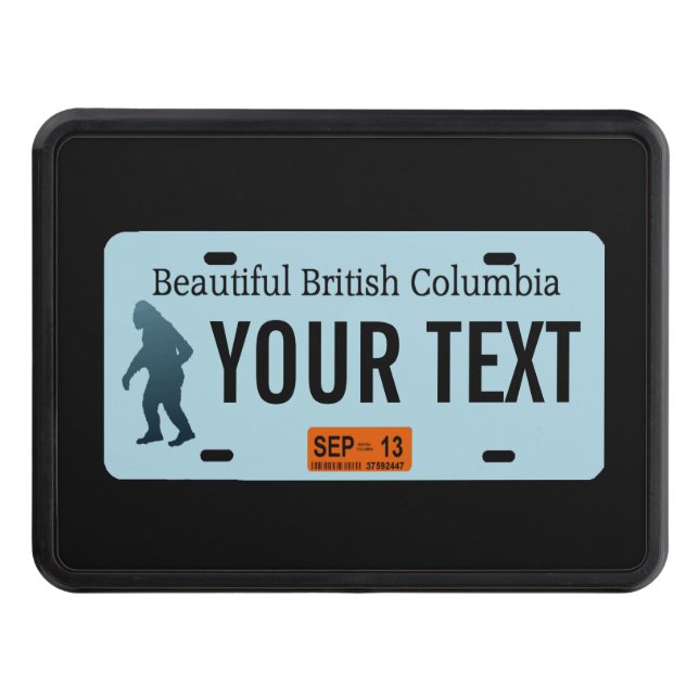 British Columbia Sasquatch License Plate Skydd För Dragkrok (Framsidan)