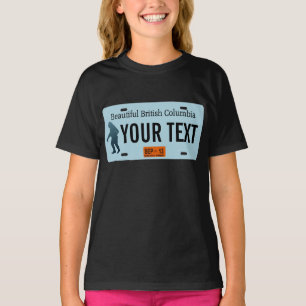 British Columbia Sasquatch License Plate T-shirt