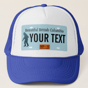 British Columbia Sasquatch License Plate Truckerkeps
