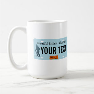 British Columbia Sasquatch Registreringsskylt Kaffemugg