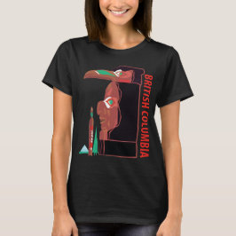 British Columbia Totem Pole Röda Resor T Shirt