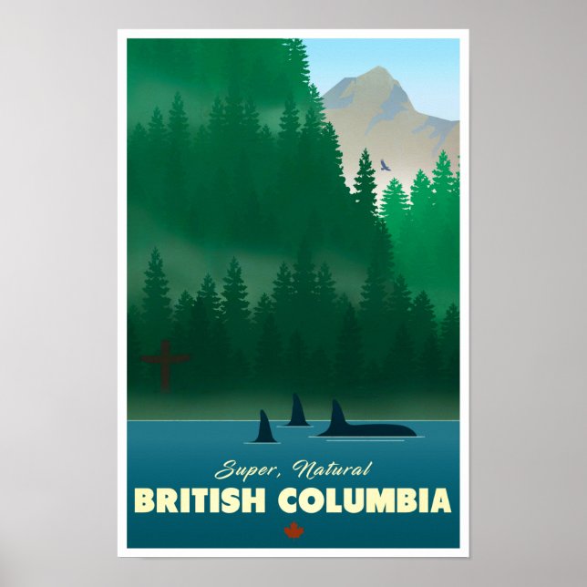 British Columbia vintage resor poster (Framsidan)