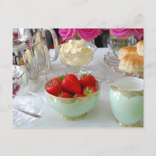 British Cream Tea Postcard Vykort