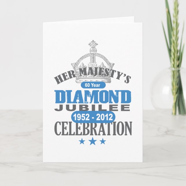 British Diamond Jubilee - Royalet Souvenir Kort (Framsida)