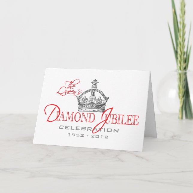 British Diamond Jubilee - Royalet Souvenir Kort (Framsida)