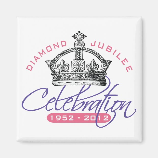 British Diamond Jubilee - Royalet Souvenir Magnet (Framsidan)