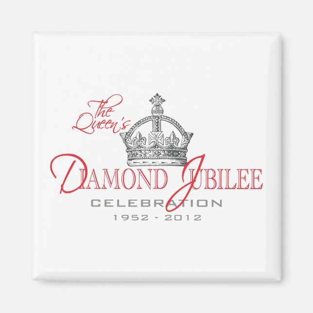 British Diamond Jubilee - Royalet Souvenir Magnet (Framsidan)