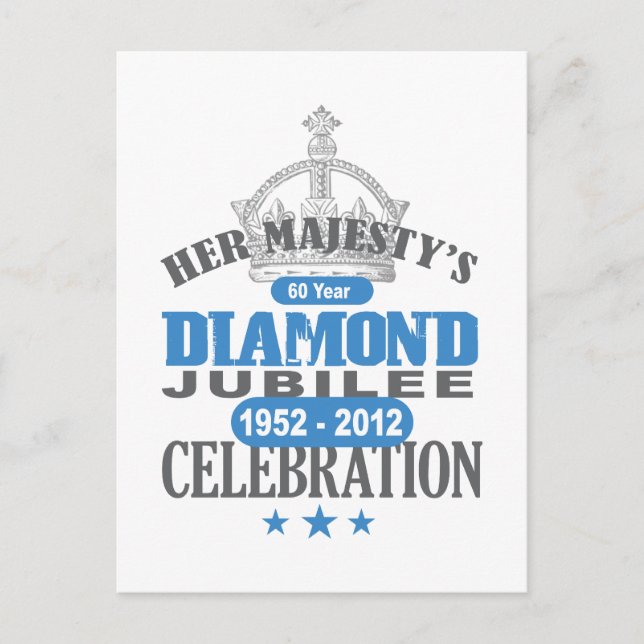British Diamond Jubilee - Royalet Souvenir Vykort (Framsida)