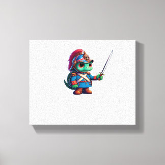 British Dragoon Defender Halloween's Regal Reptile Canvastryck