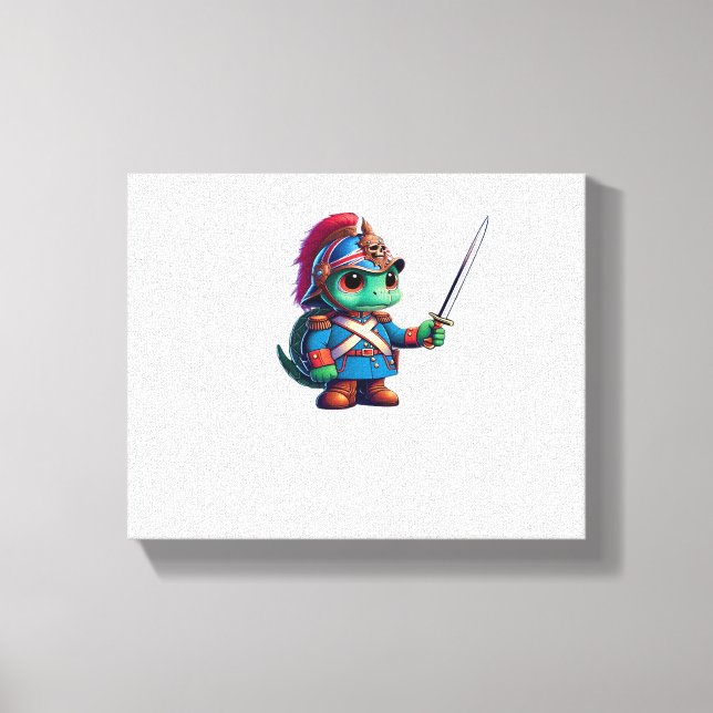 British Dragoon Defender Halloween's Regal Reptile Canvastryck (Framsida)