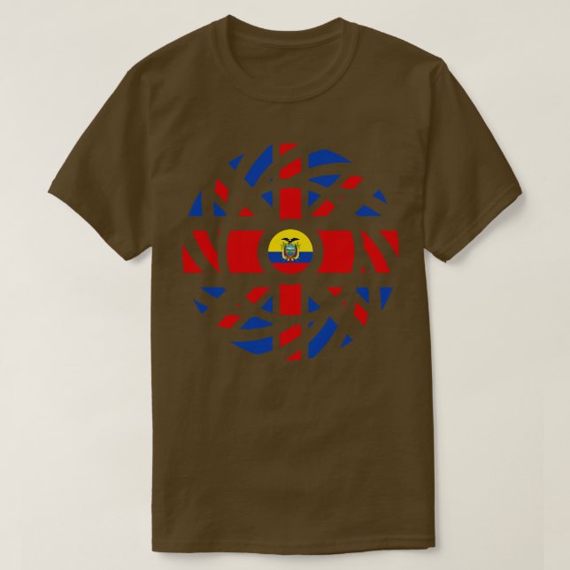 British Ecuadorian Multinational Patriot Flagga T Shirt (Design framsida)