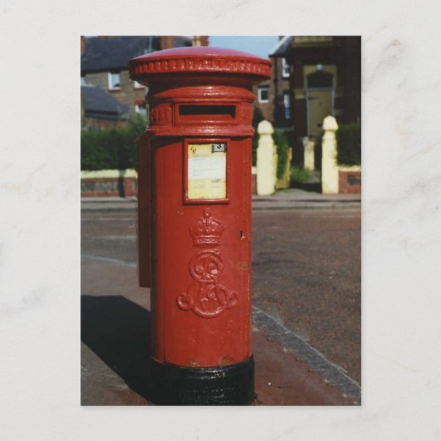 British Edward VII Pillar Box Vykort (Framsida)