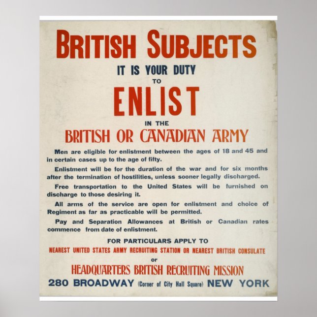 British eller Canadian Army_Propaganda Poster (Framsidan)