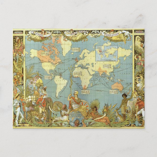 British Empire Karta Vykort (Framsida)