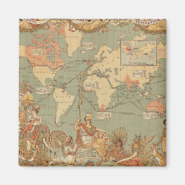 British Empire Vintage Victorian Karta Magnet