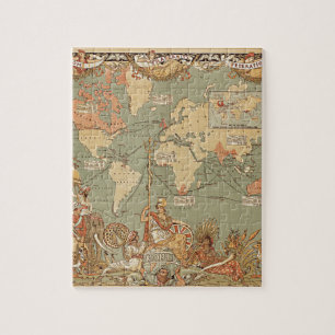 British Empire Vintage Victorian World Map Pussel