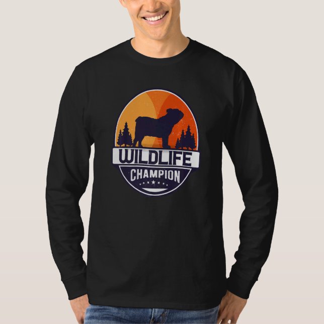 British English Bulldog Retro T Shirt (Framsida)