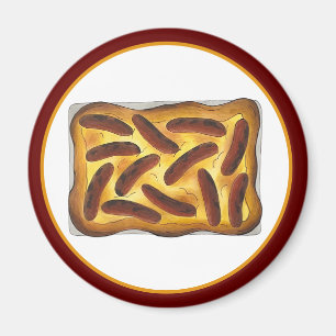 British English Food Toad i Hål Sausages Magnet