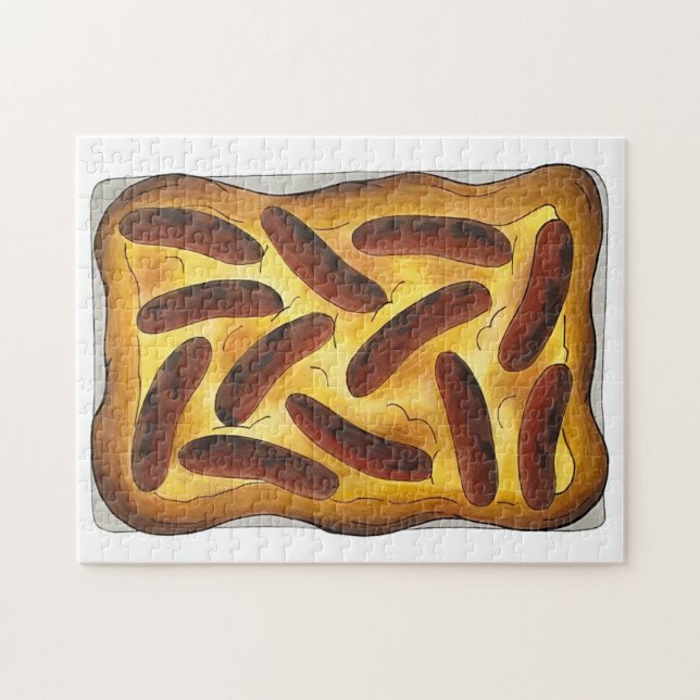 British English Food Toad i Hål Sausages Pussel (Horisontell)