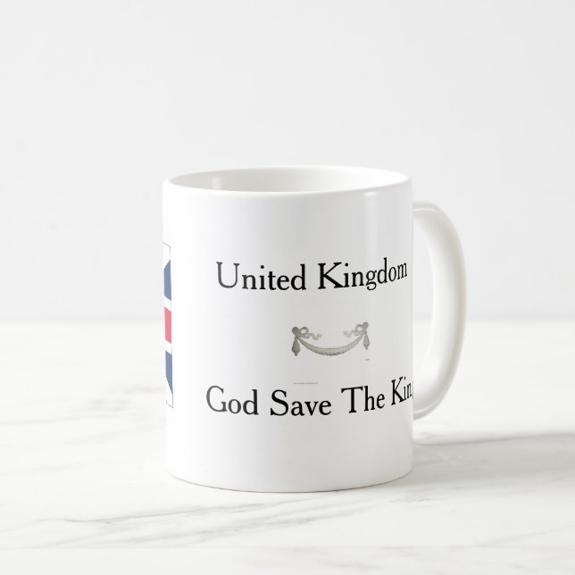 British Flag God Save The King Tea / Coffee Mug Kaffemugg (Framsida höger)