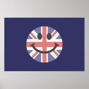 British Flagga ansikte Poster