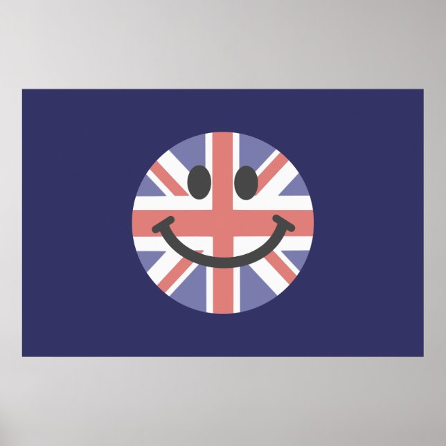 British Flagga ansikte Poster (Framsidan)