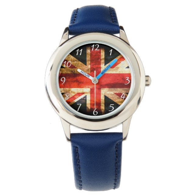 British flagga armbandsur (Framsida)