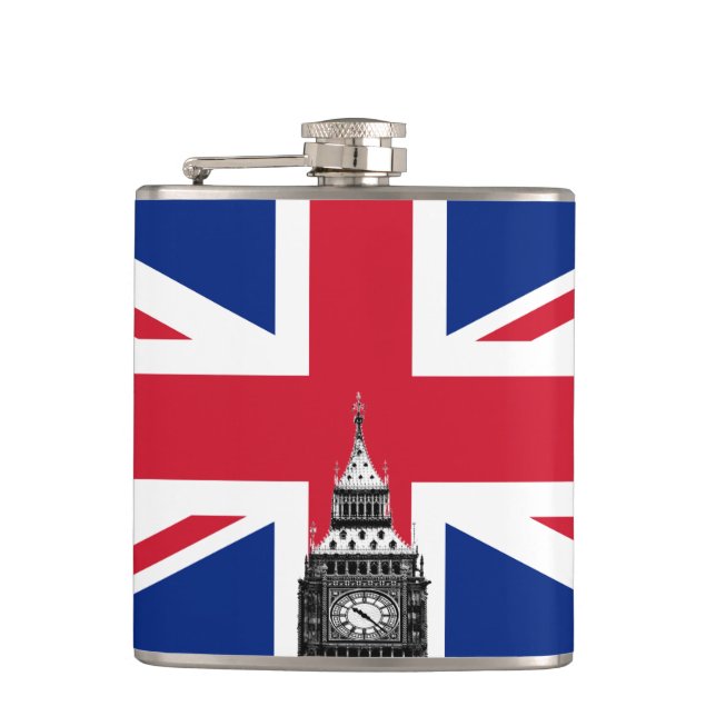 British Flagga & Big Ben, Förenade kungariket mode Fickplunta (Framsidan)