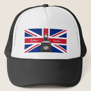 British Flagga & Big Ben - London, Storbritannien/ Keps