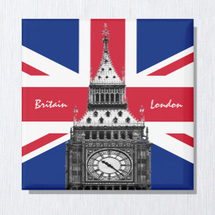 British Flagga & Big Ben - London, Storbritannien/ Magnet