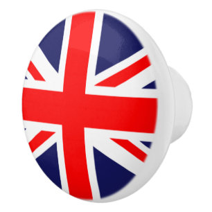 British Flagga Ceramic Cabinet Knob Knopp