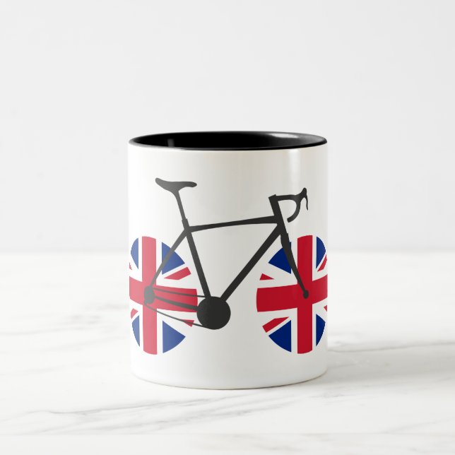 British Flagga Cycling Två-Tonad Mugg (Center)