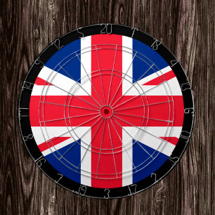 British Flagga Dartboard & United Kingdom / match Darttavla