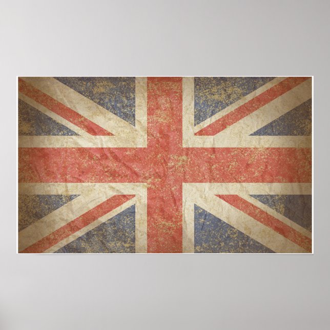 British Flagga Distress Poster (Framsidan)