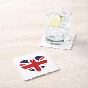 British Flagga Drink Underlägg Papper