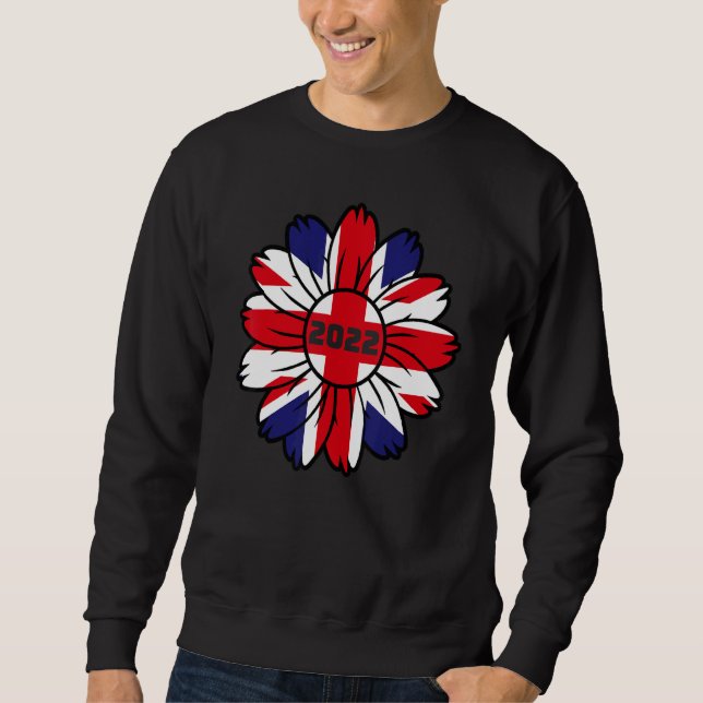 British Flagga England Storbritannien Union Jack S Lång Ärmad Tröja (Framsida)
