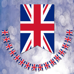 British Flagga, Förenade kungariket Bunting Banner Vimplar